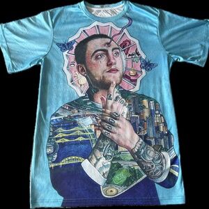 Rare sublimated MAC MILLER tee (medium)